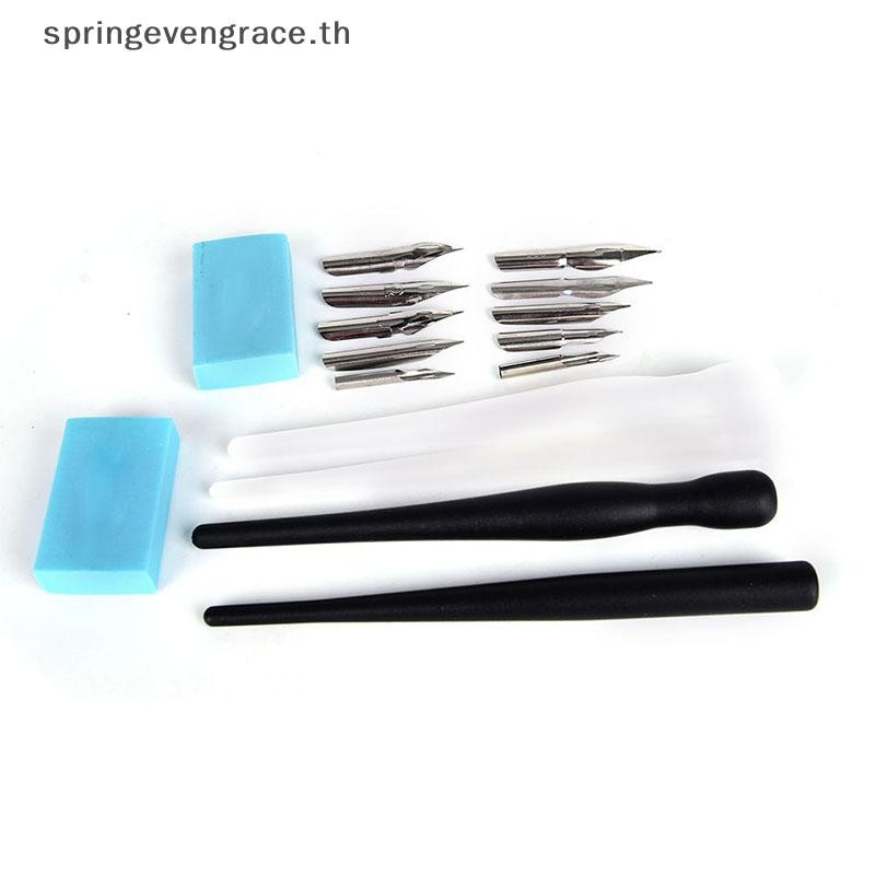 Springevengrace Manga Pen Dip Pen Set Manga Comic Pro Drawing Kit อะนิเมะ Nib Drawing Tools ใหม่