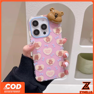 สําหรับOPPO Reno16F 16Pro 15F 15ProMax 14F 14Pro 13F 13Pro 12F 12Pro 11F 11Pro 10Pro 8T 8Z 7Z 6Zน่ารักหมีสีชมพูกันกระแทกTPUโทรศัพท์Ca