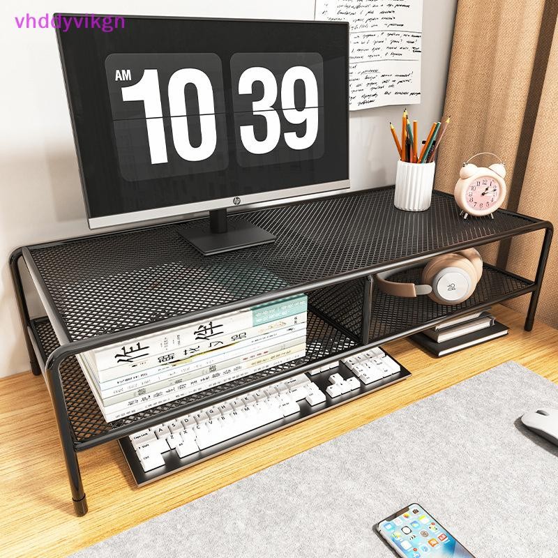 Vhdd Dual Deck คอมพิวเตอร์ Monitor Rising ผู้ถือ PC หน้าจอขาตั้งวงเล็บเดสก์ท็อปคีย์บอร์ดเมาส์แล็ปท็อป Organizer Riser ชั้นวาง TH