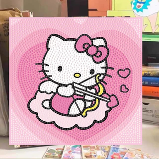 ครอสติสคริสตัล diamond painting ภาพวาดเพชร ลายซานริโอ้น่ารัก คุโรมิ DIY ของเล่นเด็ก การทำสมาธิ