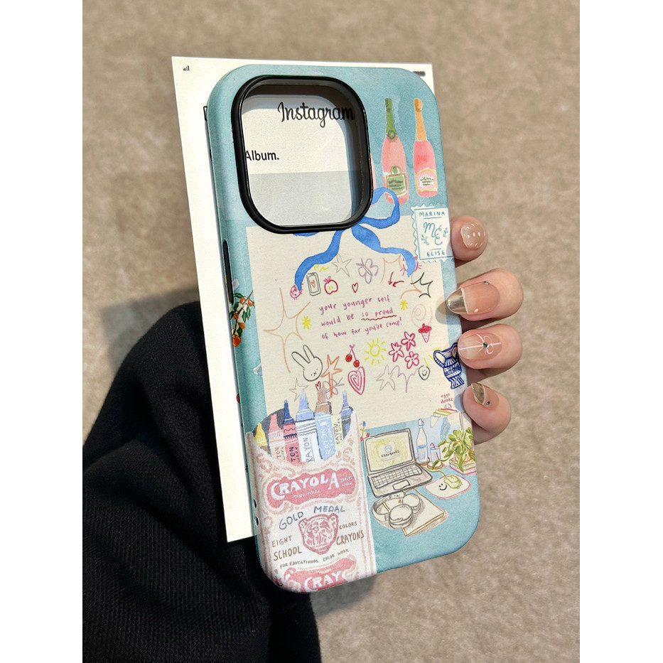 เคสโทรศัพท์สองในหนึ่งเดียว Graffiti Hotel เคสป้องกันของผู้หญิงเหมาะสําหรับ iPhone 13promax 14promax 