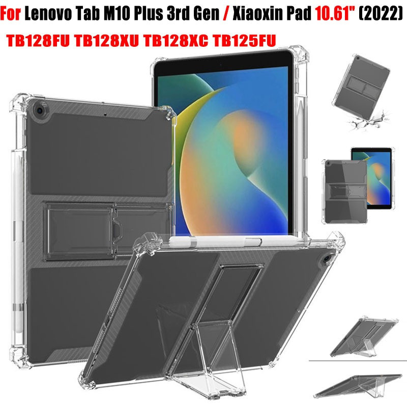 สำหรับ Lenovo Tab M10 Plus 3rd Gen/Xiaoxin Pad 10.6 นิ้ว 2022 เคส TPU โปร่งใสแบบปรับได้ TB128FU TB12