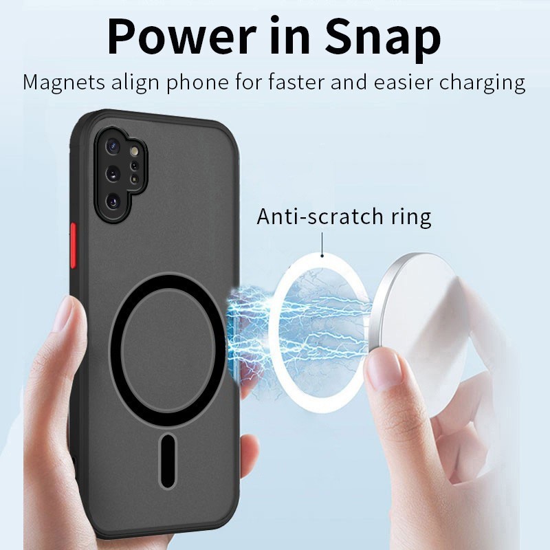 Frosted Magnetic Case สําหรับ Samsung Galaxy Note 10 20 9 8 Note10+ Note9 Note8 Note20 Note20ultra Hard Shell คลุมทั้งหมด Deluxe Armour กรณี ราคา ถูกที่สุด ดีลบีเคเค แกลเลอรีภาพที่ 5