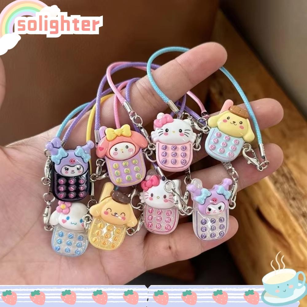 Solighter ตุ๊กตาจี้,พลาสติก Handmand มินิโทรศัพท์มือถือ, Mini Sanrio DIY ตุ๊กตากระเป๋า 1/6 1/8 ตุ๊กตา BJD/1/11 OB11 obitsu11 ตุ๊กตา