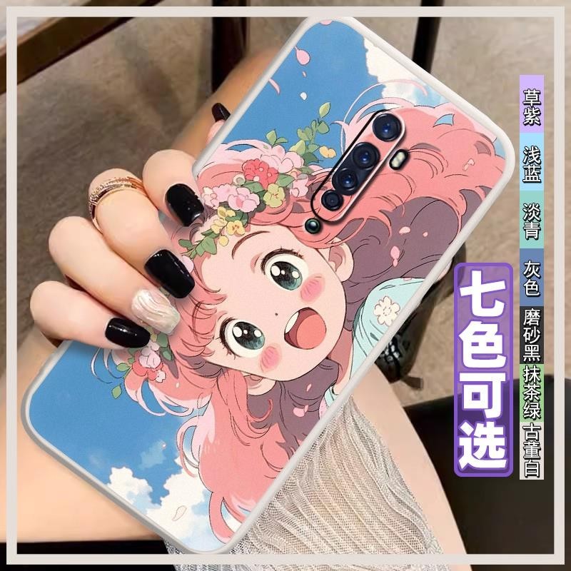 good luck Fashion Design Phone Case For OPPO Reno2 transparent Artistic sense TPU youth red Shockproof luxury trend Anti-dust