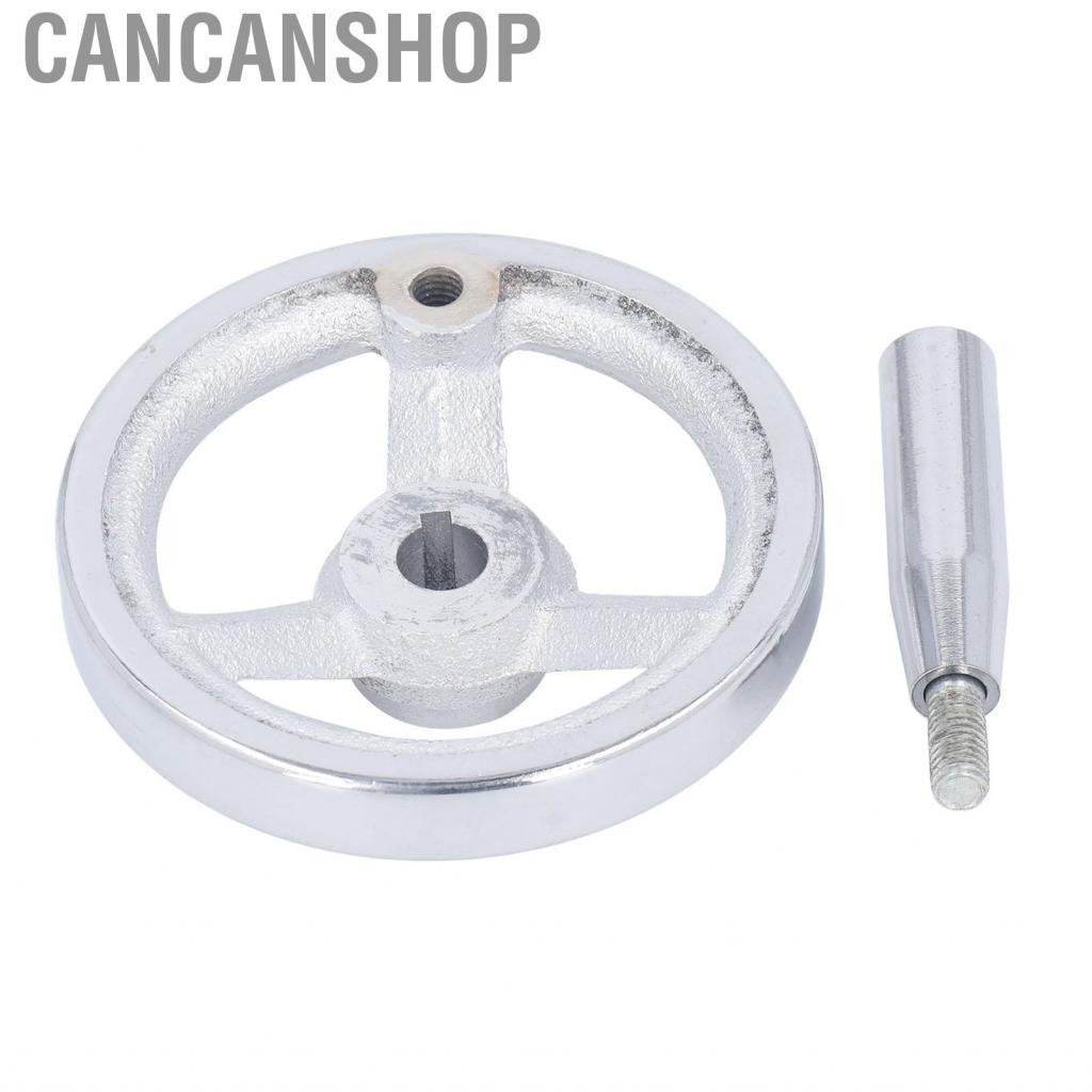 Cancanshop Lathe Handwheel  Chrome Plated Cast Iron High Strength Machine Tool Hand Wheel Wear Resistance 12x100MM Multipurpose for Milling Machines