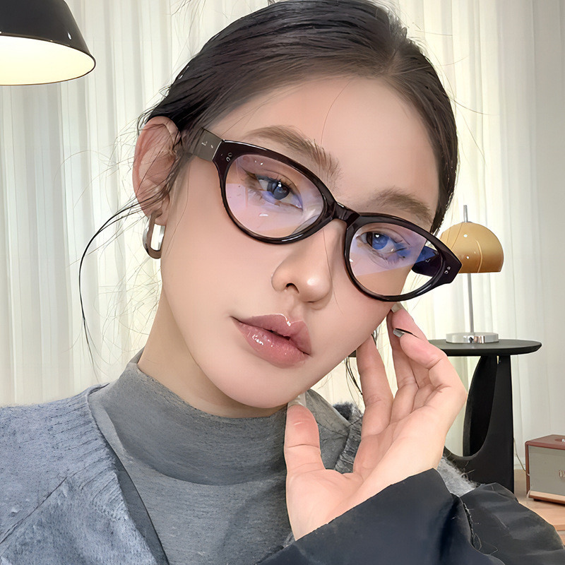 ใหม่ แว่นตากันแดดแฟชั่น ทรงแคทอาย ป้องกันแดด คุณภาพสูง สไตล์เรโทร