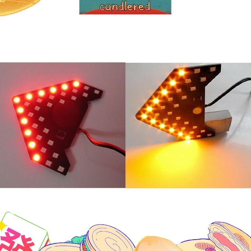 ลูกศรไฟเลี้ยว LED 33-SMD สําหรับกระจกมองข้างรถยนต์ 2 ชิ้น