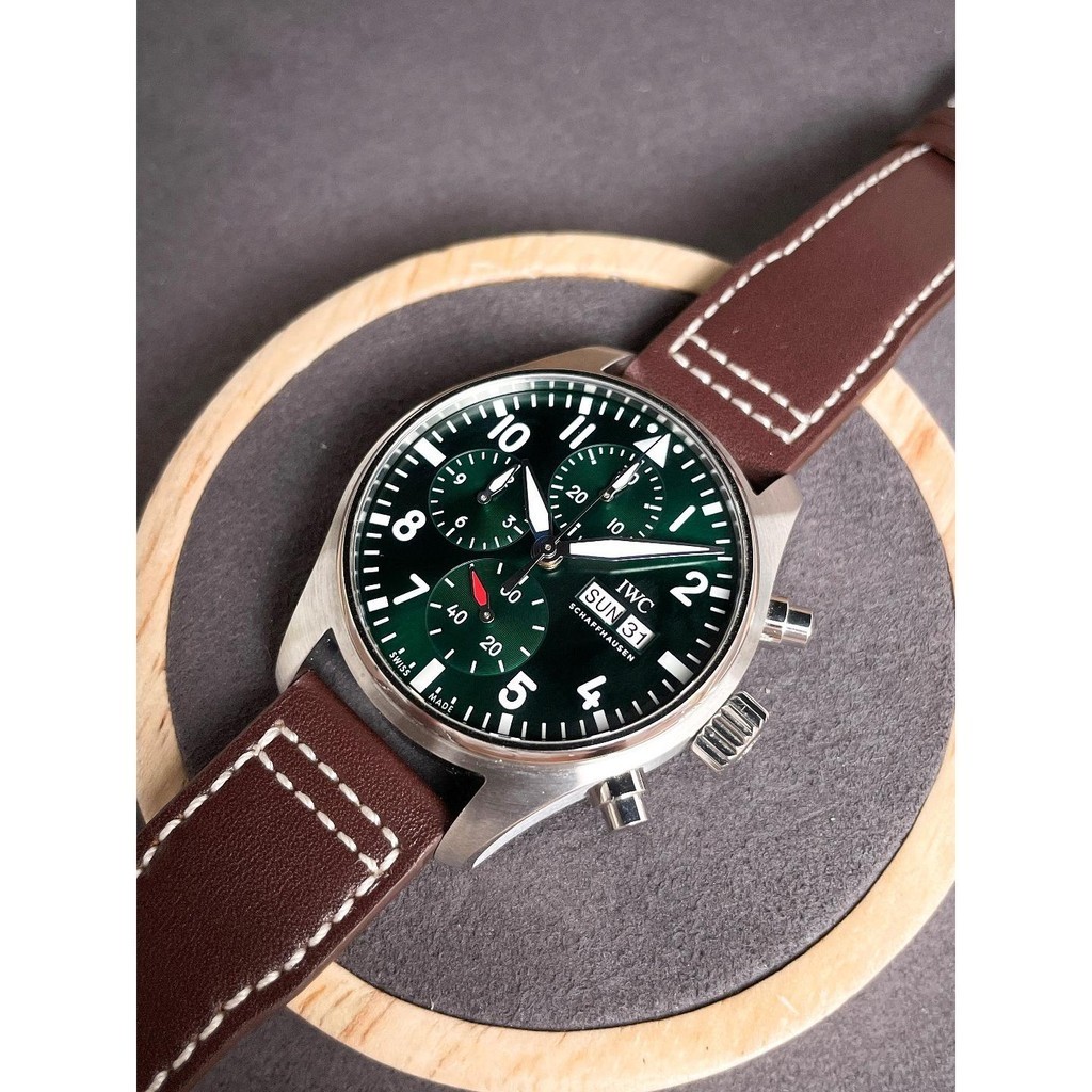 Iwc Box Certificate IWC Pilot Men 's Watch Green Dial 41MM Automatic Mechanical Men 's Watch IW388103