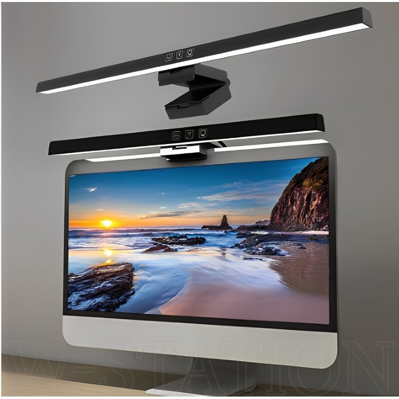 โคมไฟ Led แขวนหน้าจอ - ถนอมสายตา, ปรับได้ - บาร์ไฟหน้าจอคอมพิวเตอร์ PC - โคมไฟอ่านหนังสือ หรี่แสงได้ - โคมไฟตั้งโต๊ะ ใช้พลังงาน USB
