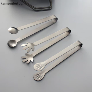 Kamembetbg คลิปสแตนเลสแหนบน้ําตาลอาหารคลิปบาร์บีคิว Ice Clamp เครื่องมือบาร์ครัวเสิร์ฟ Tong อุปกรณ์ครัว TH
