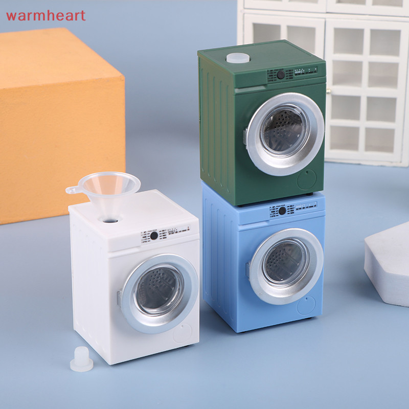(warmheart) โมเดลเครื่องซักผ้า ขนาดเล็ก สําหรับตกแต่งบ้านตุ๊กตา