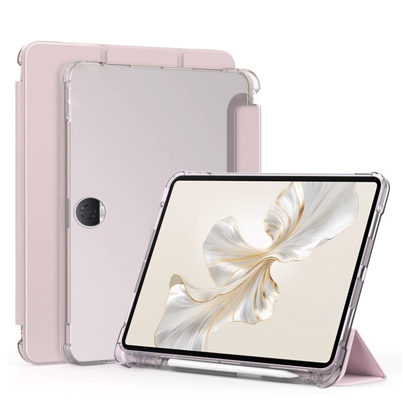 เคสซิลิโคน TPU แบบใส พร้อมช่องใส่ดินสอ สําหรับ Huawei Honor Pad9 2024 Pad 9 HEY2-W09 HEY2-W19 12.1 นิ้ว Honor Pad X9 11.5 นิ้ว