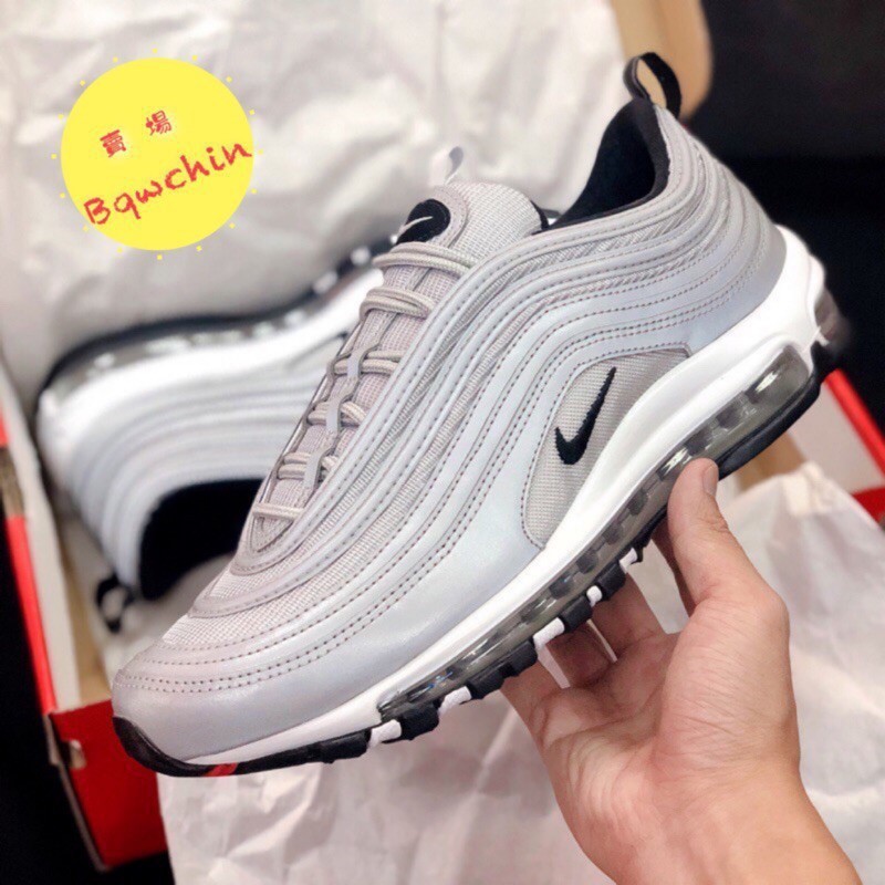 Nike air Max 97 OG Silver Bullet Black Hook Bullet Shoes air Cushion Running Shoes 3M Reflective 312834- 007 สินค้า บริษัท