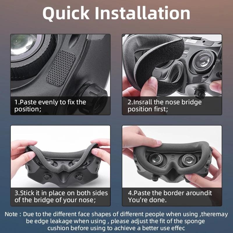 แผ่นฟองน้ํารองตา แบบนิ่ม สําหรับ DJI Avata 2 Goggles 3