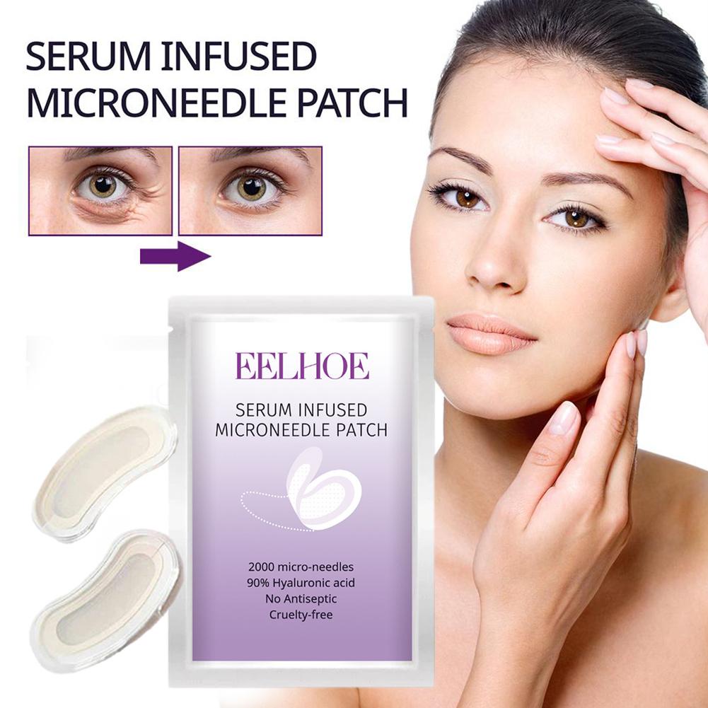 Micro-needle Under Eye Patch สําหรับริ ้ วรอย Fine Lines Removal Hyaluronic Acid Eye Mask Dark A2T4