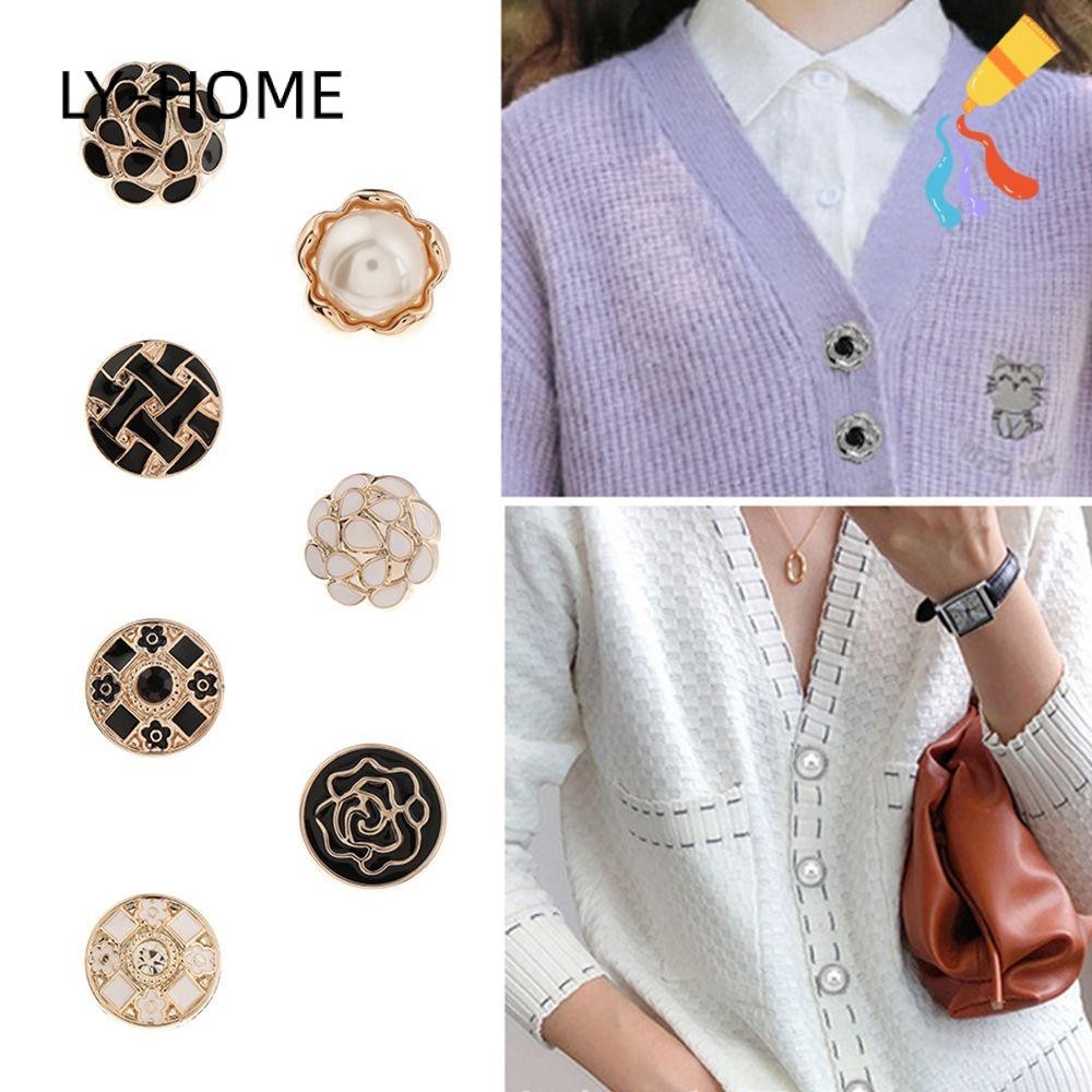 Ly กระดุมแฟชั่นสําหรับใช้ในการเย็บผ้า Diy 6ชิ้น