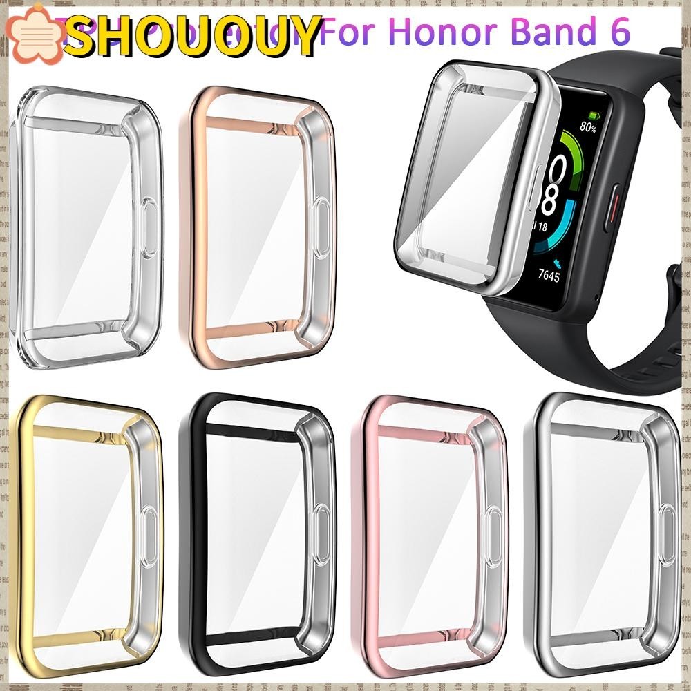 Shououy Cover Plated TPU Full Screen Protector สําหรับ Honor Band 6 Huawei Band 6