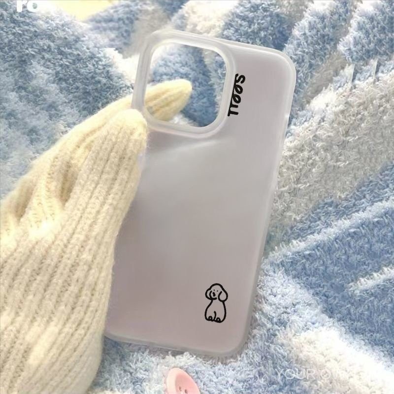 Simple Stroke Standing Dog เหมาะสําหรับ Apple iPhone11 14ProMax 7Plus 8Plus 12ProMax XSMax X XS 13ProMax เคสโทรศัพท ์ NVXS