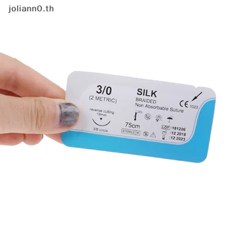 Joliann0 12PCS Surgical Silk Thread Suture Surgical Practice Kit th