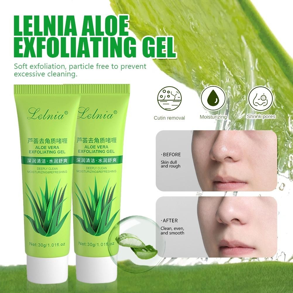 Exfoliating Aloe Vera Gel ทําความสะอาดลึกปรับปรุงสิวหัวดําผลิตภัณฑ ์ ความงาม Face Body Scrub Rub Mud Exfoliants Facial Body Exfo