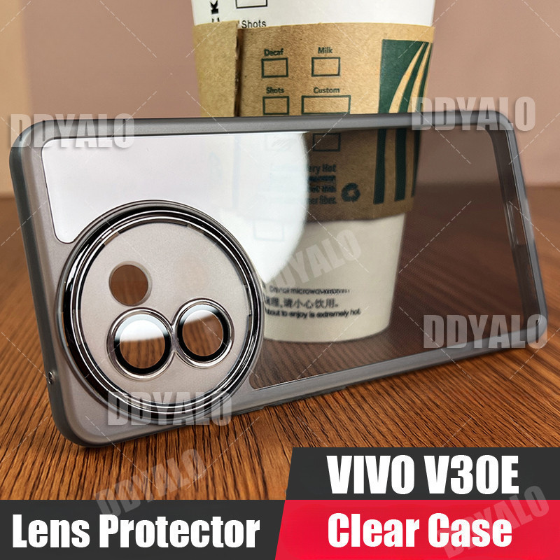 ชุบ Clear สําหรับ Vivo V30E 2024 5G 4G Soft Casing Thin Clear เลนส ์ กล ้ องป ้ องกันสําหรับ VivoV30E ปกหลัง