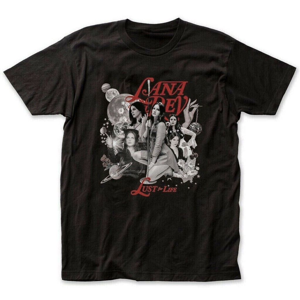 ใหม่ tshirtเสื้อยืดคอกลมฤดูร้อนLana-del-rey Basic เสื้อยืดแขนสั้น สีดํา สําหรับผู้ชาย และผู้หญิง S-5XL