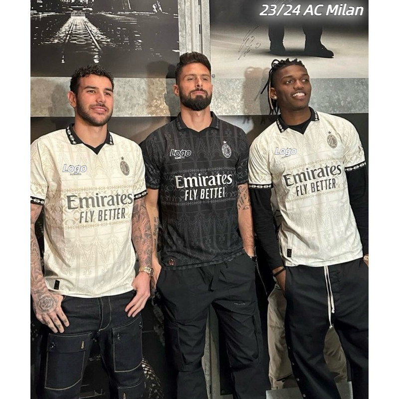 23/24!!! Ac Milan Jersey 4th Men 's Football Shirt Fans Issue Kit