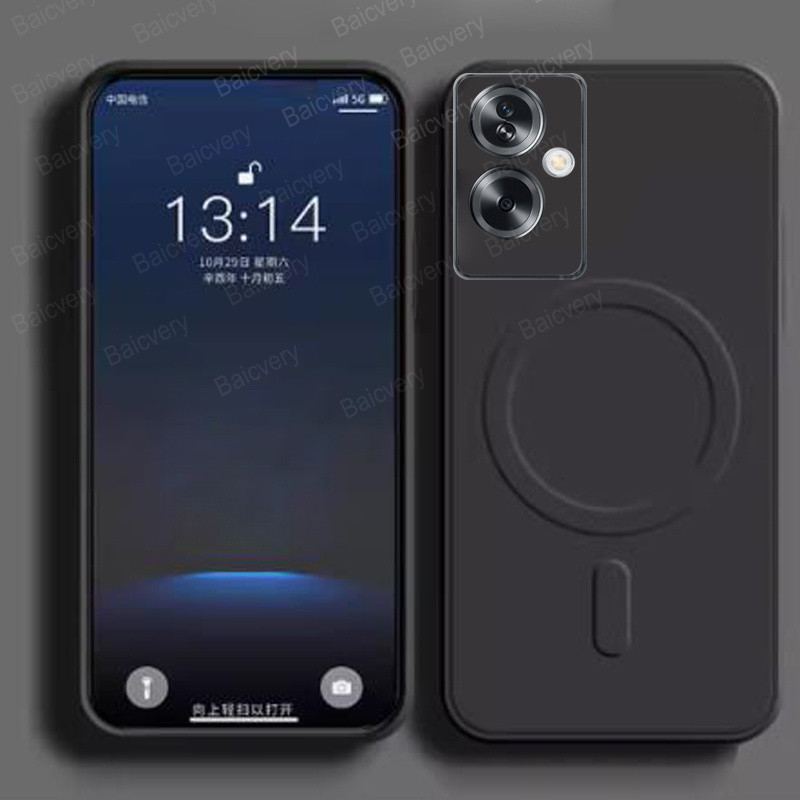 Oppo A79 5G / A2 5G Casing Clear Case Phone Case Cover Fundas Camera Protect Support Magnetic Wireless Charger with Holder