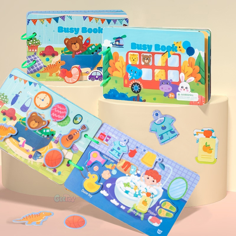Montessori ทําซ้ําสติกเกอร์ Busy book หนังสือเงียบวางอ่านหมายเลขจับคู่ปริศนาของเล่นเพื่อการศึกษาสําหรับของขวัญเด็ก