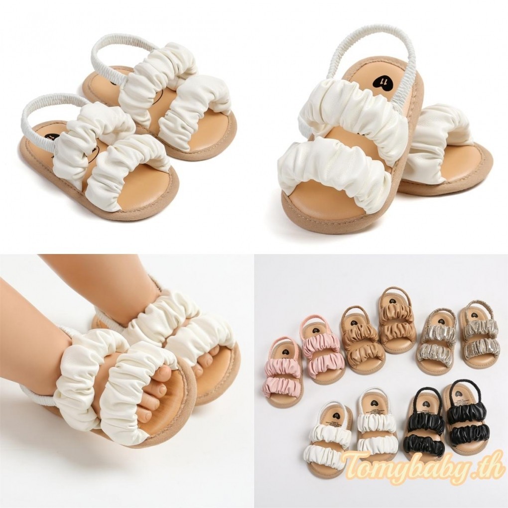 [จัดส่งจากประเทศไทย] รองเท้าแตะเด็กทารก รองเท้าเจ้าหญิงพื้นนุ่มกันลื่นน่ารักสำหรับรองเท้าแตะชายหาด