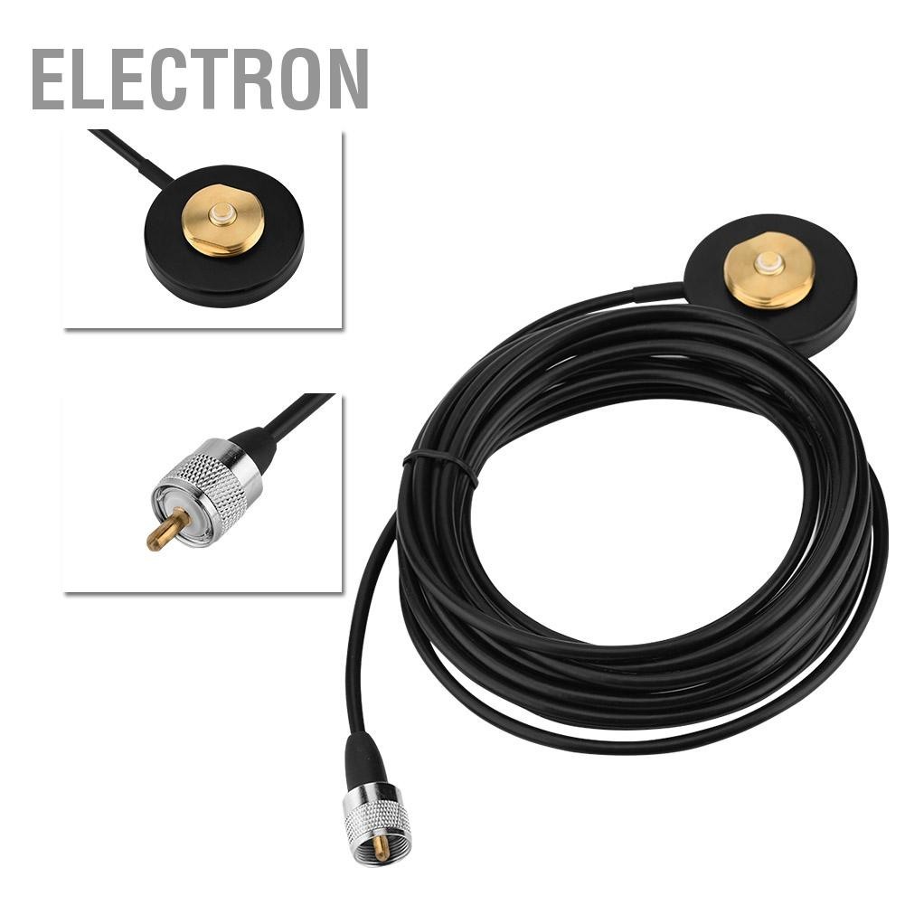 Electron UHF / VHF NMO Mount ฐานแม่เหล็กสำหรับเสาอากาศวิทยุเคลื่อนที่รถยนต์สาย RG-58