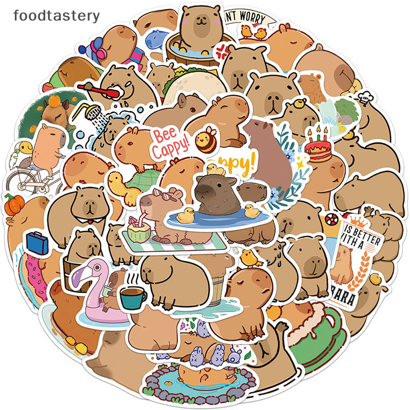 Fty 50 ชิ ้ นน ่ ารัก Capybara ชุดสติกเกอร ์ สําหรับแล ็ ปท ็ อปกีตาร ์ สมุดภาพและวารสารของขวัญ N