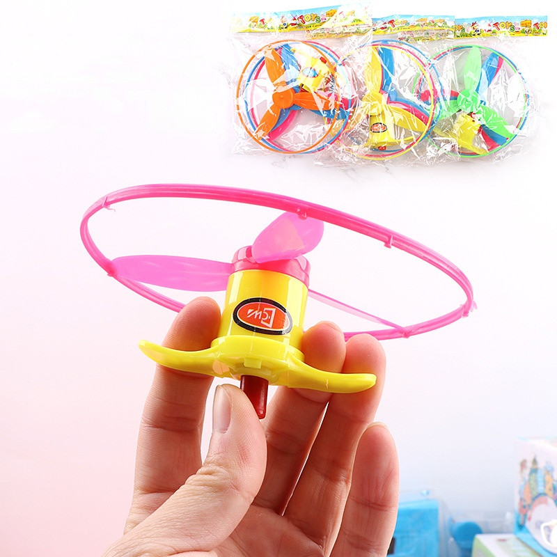 เปิดตัว UFO ของเล ่ นเด ็ กจานร ่ อนพลาสติกบินไม ้ ไผ ่ Dragonfly ของเล ่ นกลางแจ ้ ง
