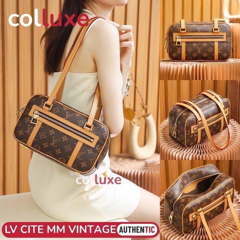 👜หลุยส์วิตตอง Louis Vuitton LV CITE MM SIZE IN VINTAGE BAG กระเป๋าสะพายสตรี