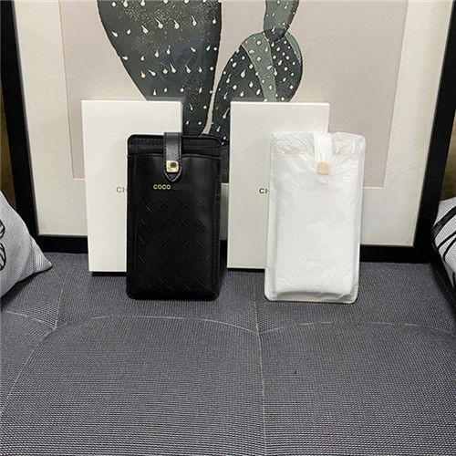 เครื่องประดับ โซ่จํากัดกระเป๋าบัตรโทรศัพท์มือถือกระเป๋า ผู้สื่อสาร โซ่แพลตตินัมสีดําพร้อมกล่องอินเทอร์เน็ตคนดัง