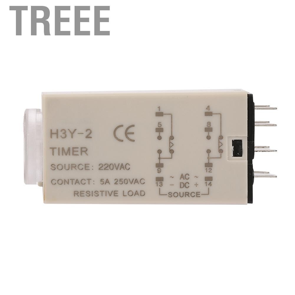 Treee New 10s Delay Timer Relay For AC 220V - H3Y-2 ETZ