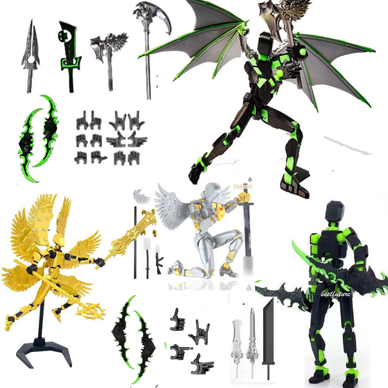 Lucky 13 3D เครื ่ องพิมพ ์ Illidan T13 Action Figure Dummy 13 Assembly Model ของเล ่ นเด ็ ก