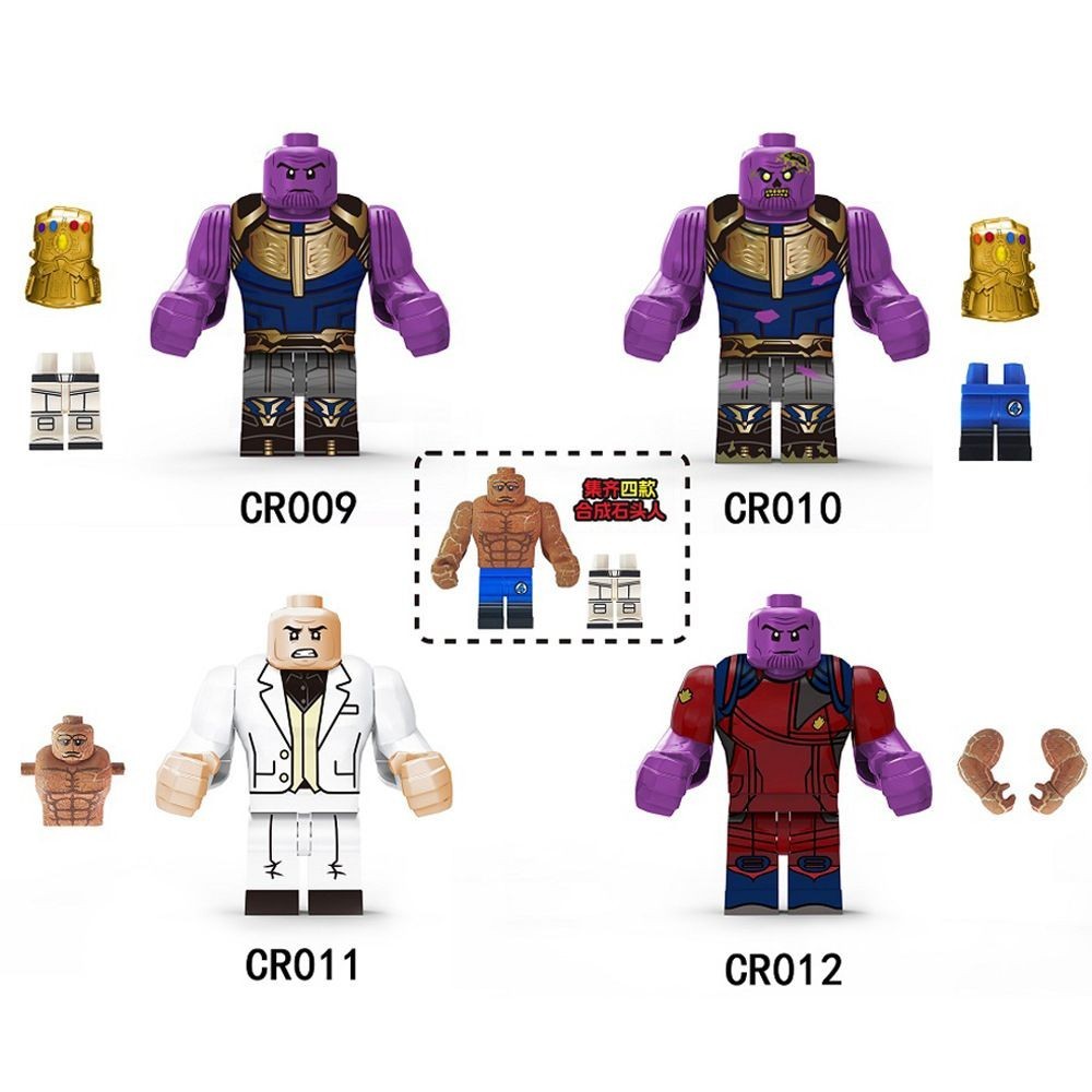 ใช ้ งานร ่ วมกับ Lego Avengers Thanos Gold และอนุภาคขนาดเล ็ กพิเศษผู ้ ใหญ ่ Minifigures ประกอบอาคารบล ็ อกของเล ่ น CR009 NPYJ