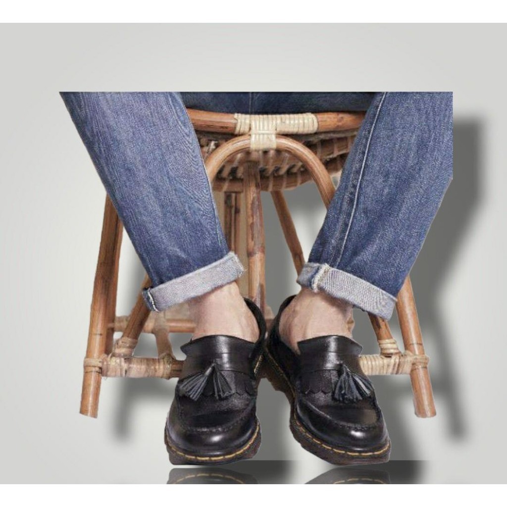 Asmoelshop FREE BOX DR MARTENS DOKMAR SHOES / UNISEX SLIP ON PENNY LOAFER SHOES CASH ส่งมอบแล้ว