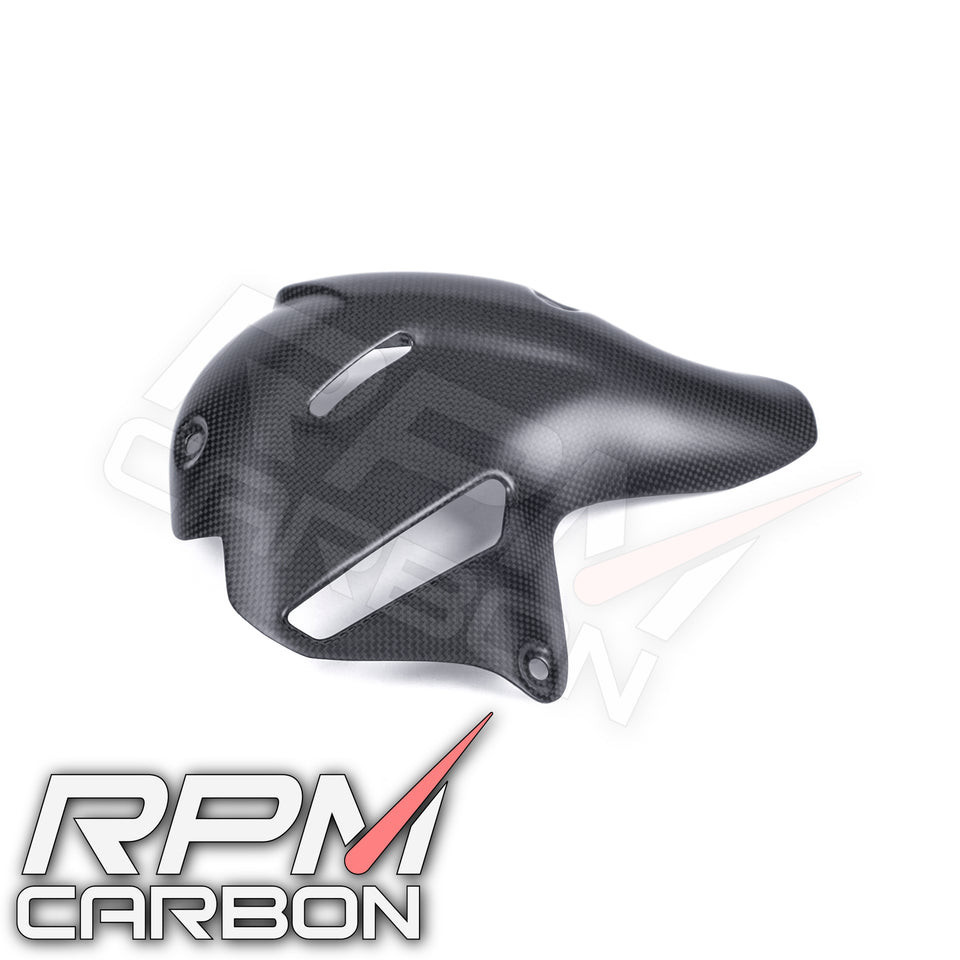 Ducati Panigale/Streetfighter V4 ครอบคอท่อ (V.ท่อAkrapovic) Carbon Fiber Exhaust Cover (Akrapovic Ex