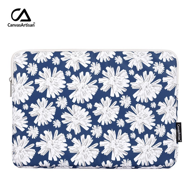 CanvasArtisan Flower Pattern Laptop Sleeve Bag Waterproof Cover for Notebook Tablet Carrying Case for acer dell Matebook