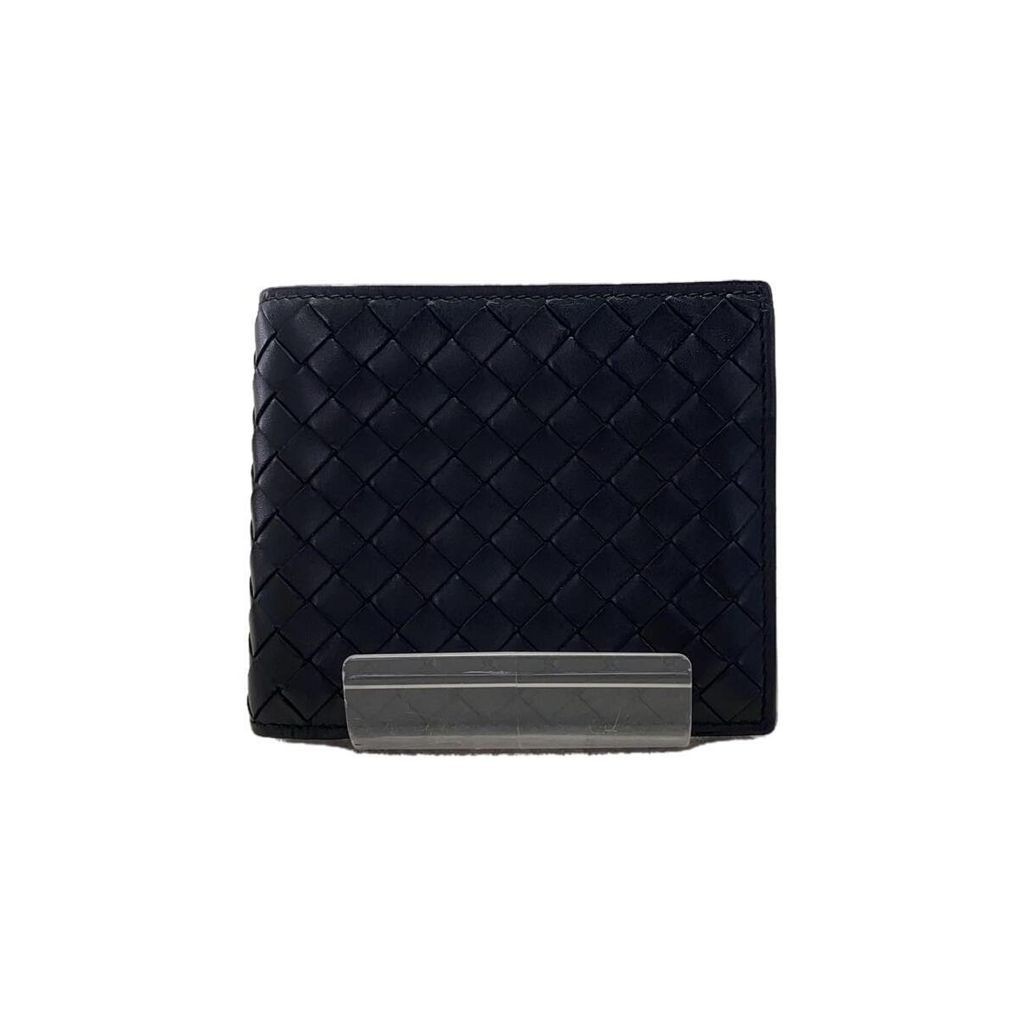 Bottega Veneta(โบเตก้า เวเนต้า) Bi-fold Wallet Intorechato V4651 Leather Mens Black Direct from Japan Secondhand