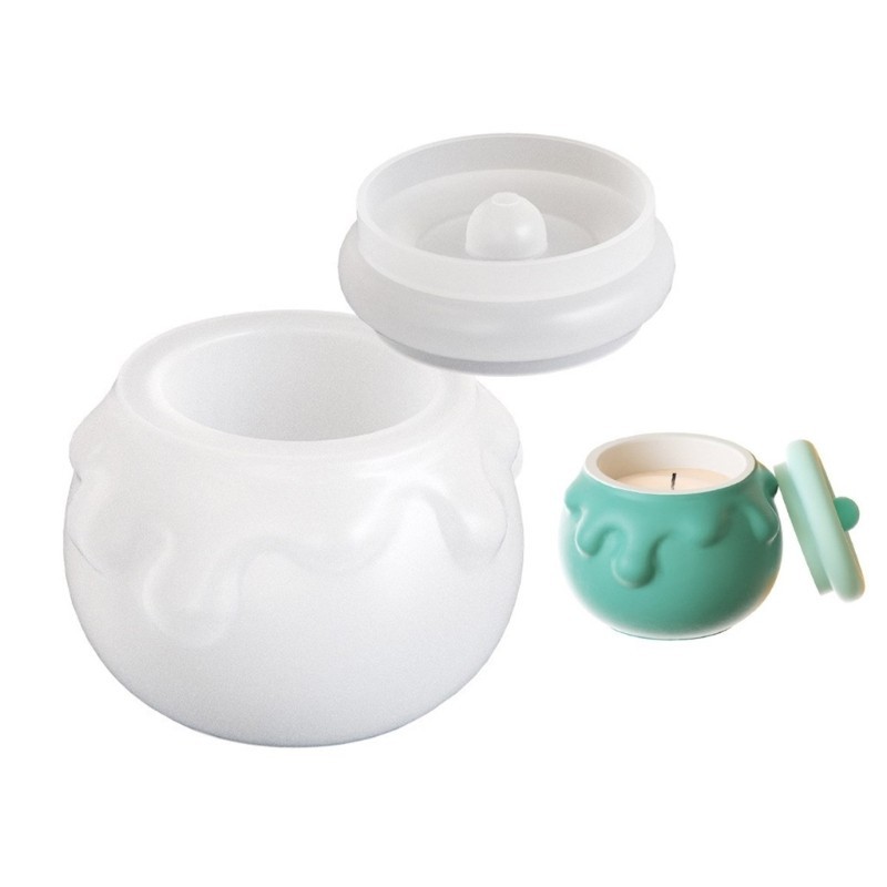 Bdw Jar แม่พิมพ์ซิลิโคนอีพ็อกซี่เรซิ่นกล่องเก็บหัตถกรรมแม่พิมพ์ตกแต่งบ้าน - รูปที่ 3