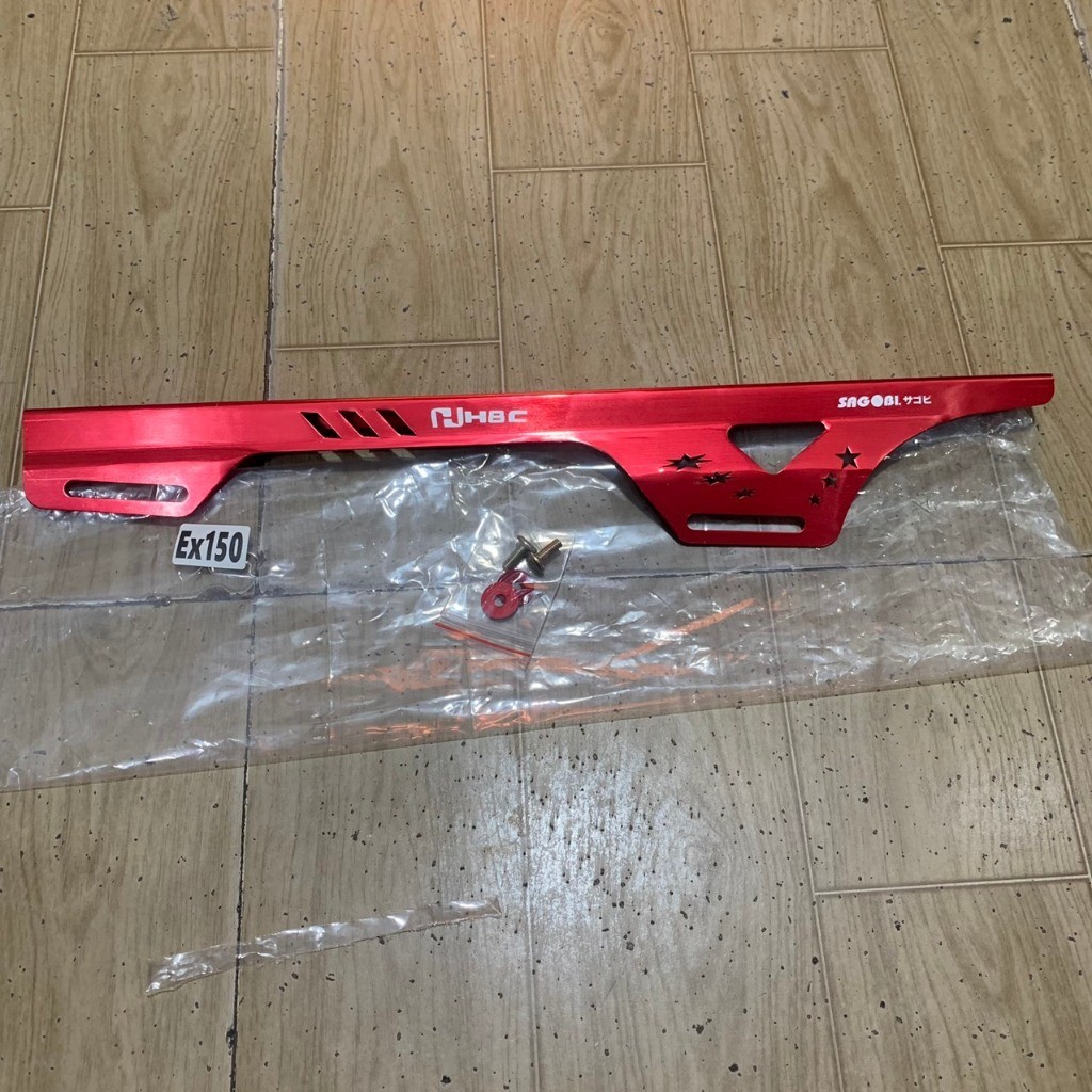 [ภาพจริง] บังโซ่ EXCITER 150 และ 155 ทําจากอลูมิเนียมแดง