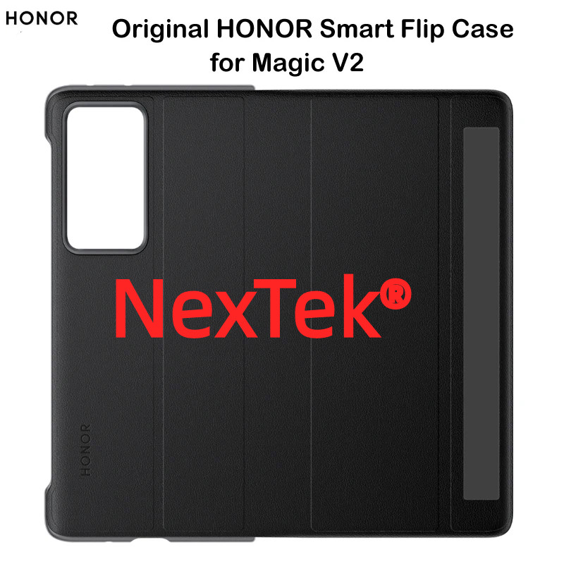 แท้100% HONOR Magic V2 Smart Flip Case หนัง PU พร้อม Window Sleep Wake up Magnetic Magic V2 Cover Case