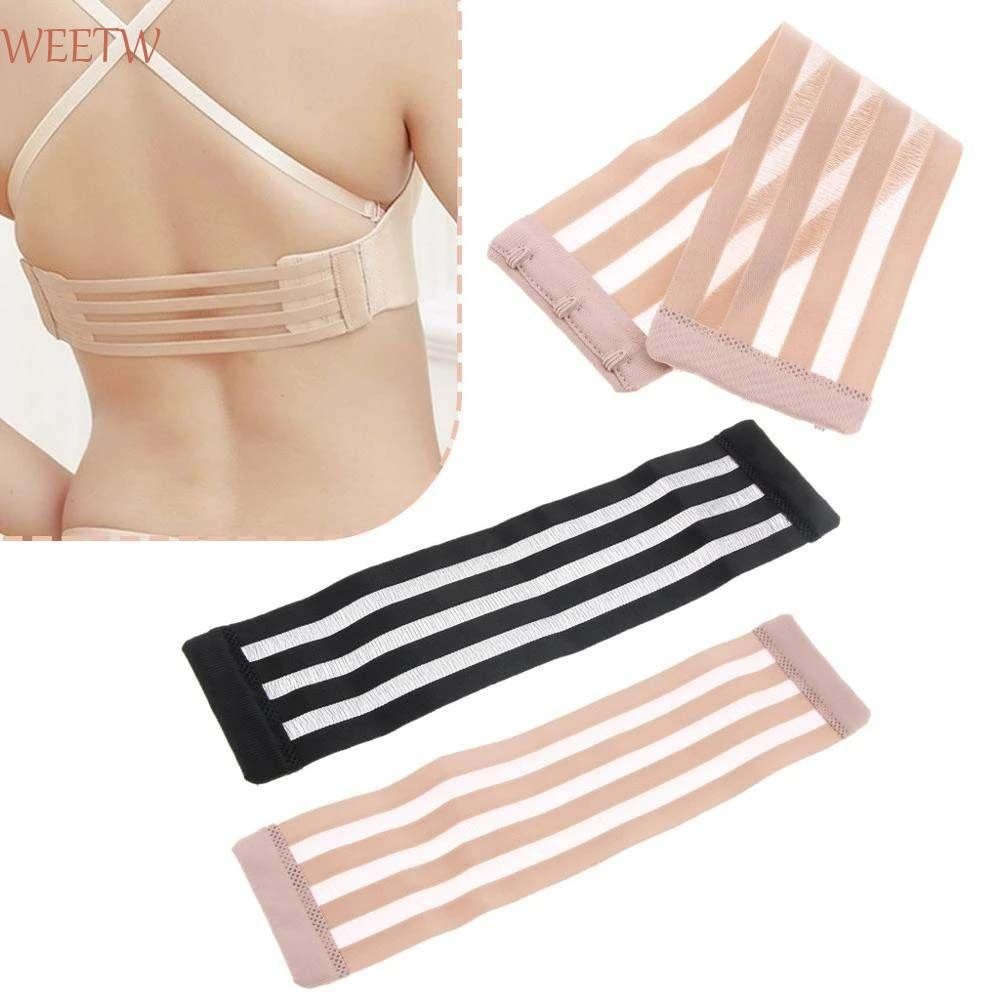 Weetw โปร ่ งใส Bra สายคล ้ องหลากสีปรับสีทึบยืดหยุ ่ นผู ้ หญิง 3 ตะขอ Bra อุปกรณ ์ เสริม