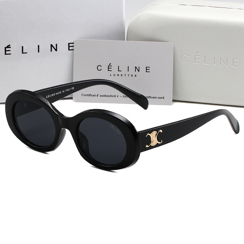ใหม่ Miu แว่นตากันแดดผู้หญิงรูปไข่ Anti-UV Retro Cat Eye แว่นตากันแดดกรอบผีเสื้อ INS แฟชั่นสไตล์ 2024 High-End