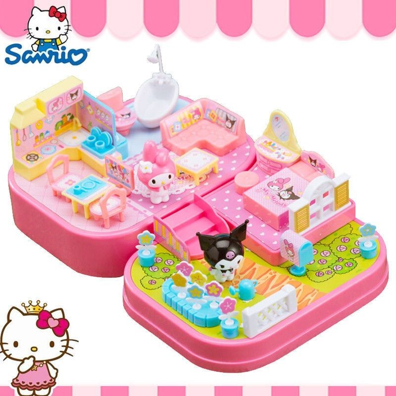Sanrio HELLO KITTY/HELLO KITTY Toy Street Corner Story My House Children Girls Play House Toys ของขว