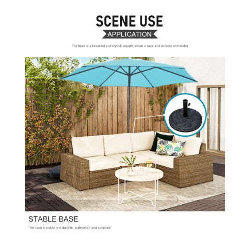 good.garden29 Summer Set ฐานตั้งร่ม Forte  ขนาด44.5×44.5×33ซม.  สีดำ ยอดขายอันดับ1